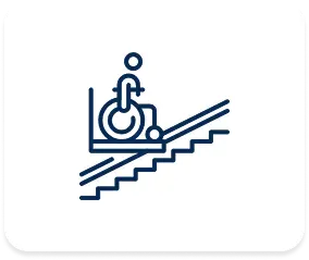 Wheelchair ramp accessibility icon