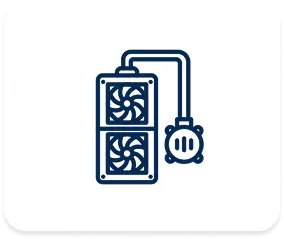 Heating and cooling system icon